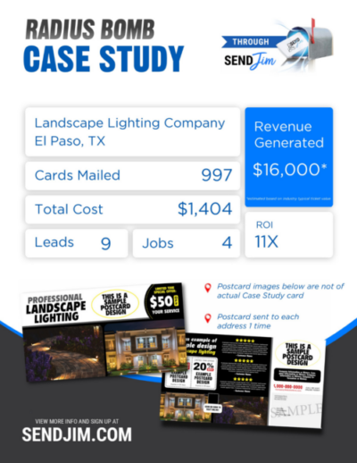 Send Jim Case Studies with Landscape Lighting