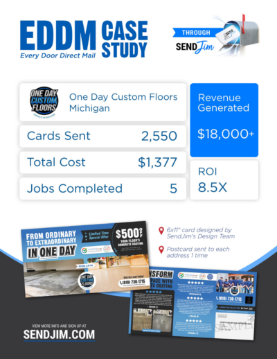 Send Jim Case Studies with One Day Custom Floors