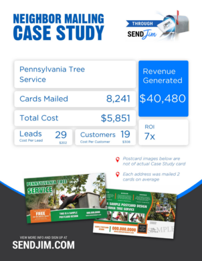 Send Jim Case Studies with Tree Service