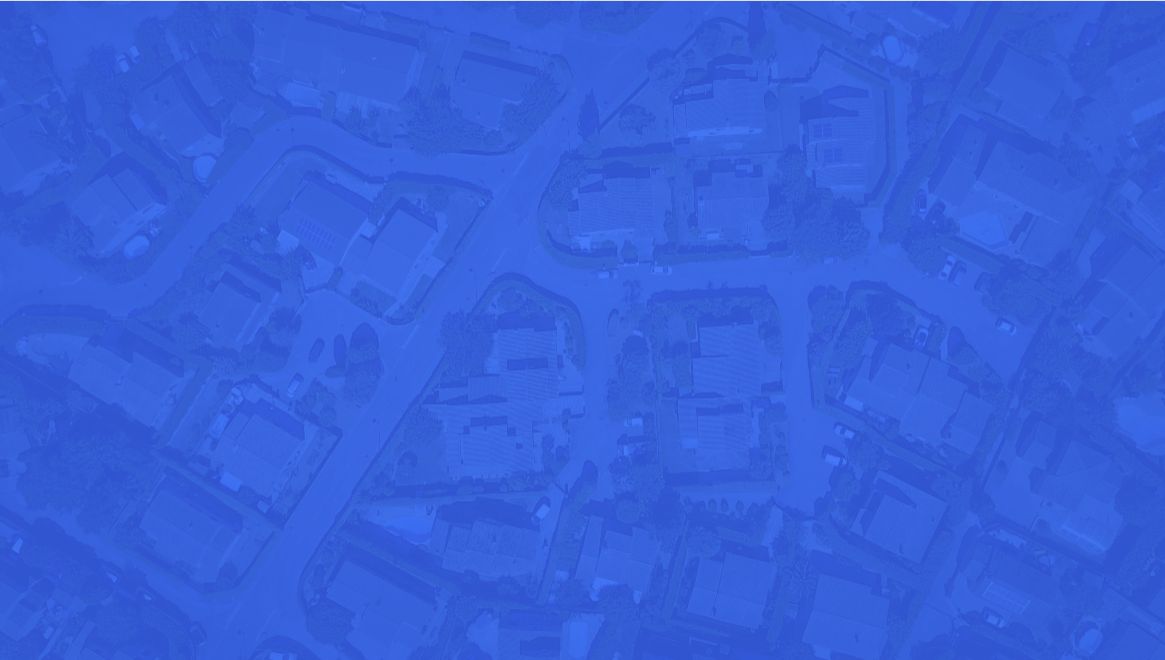 Aerial view of a neighborhood