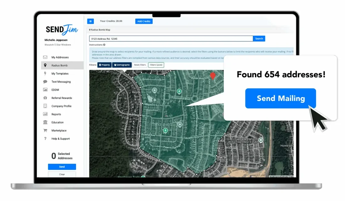 Radius Bomb App Preview