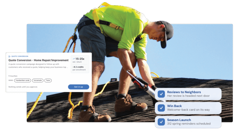 quote conversion, reviews, season launch for home repair/improvement